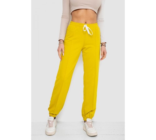 Спортивні штани жіночі, колір гірчичний, 247R4670-1