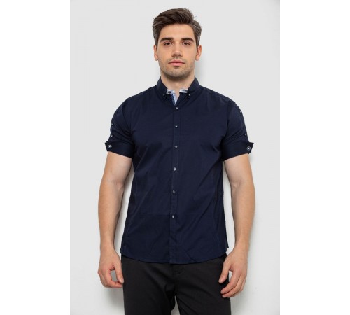 Сорочка чоловіча, колір темно-синій, 214R9001
