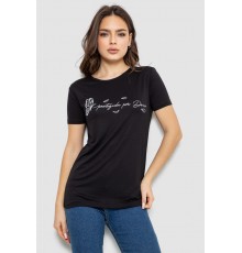 Футболка женская с принтом, цвет черный, 244R508