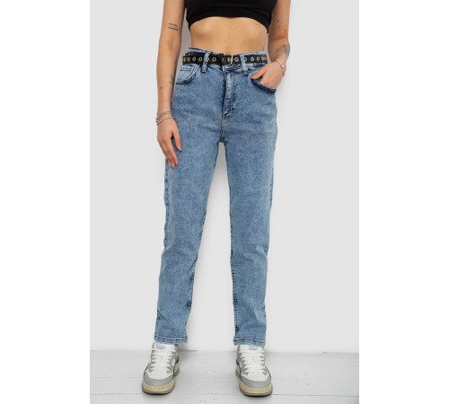 Джинси жіночі MOM стрейч, колір синій, 244R00549