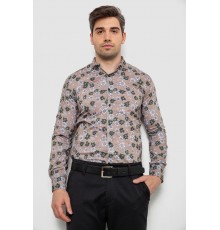 Сорочка чоловіча з принтом, колір мокко, 214R1036 Сорочка чоловіча з принтом, колір мокко, 214R1036