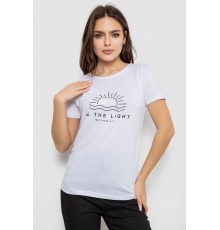 Футболка жіноча з принтом, колір білий, 244R601 Футболка жіноча з принтом, колір білий, 244R601