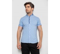 Рубашка мужская с коротким рукавом, цвет сиреневый, 214R3071