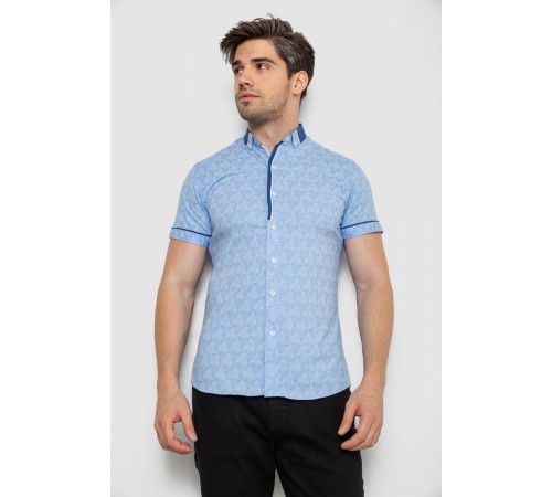 Сорочка чоловіча з коротким рукавом, колір бузковий, 214R3071