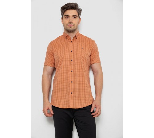 Сорочка чоловіча з принтом, колір помаранчевий, 214R4564-4