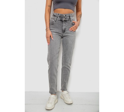 Женские джинсы Baggy paperbag, цвет серый, 244R00109