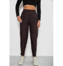 Штани жіночі на тонкому флісі, колір шоколадний, 257R727