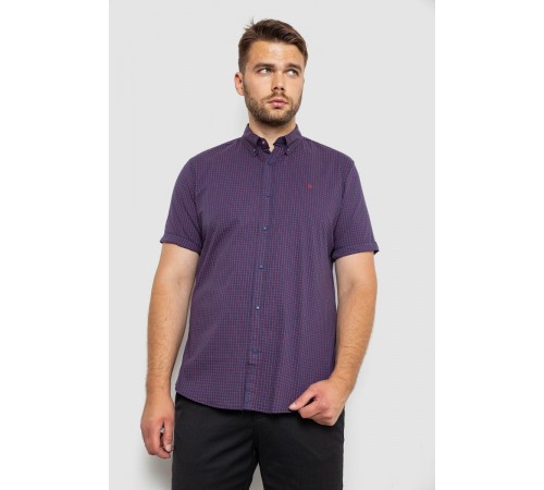 Сорочка чоловіча з принтом, колір синій, 214R4564-4