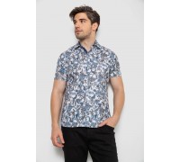 Рубашка мужская с коротким рукавом, цвет синий, 214R582