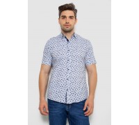 Сорочка чоловіча з принтом, колір молочний, 214R7306