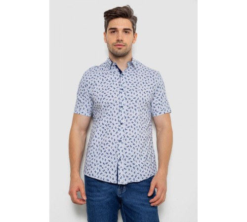 Рубашка мужская с принтом, цвет молочный, 214R7306