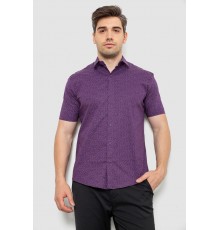 Сорочка чоловіча з принтом, колір фіолетовий, 214R7339
