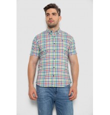 Сорочка чоловіча в клітку, колір блакитний, 214R842