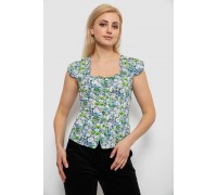 Блуза з квітковим принтом, колір синій, 230R262