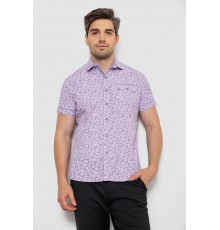 Сорочка чоловіча з коротким рукавом, колір бузковий, 214RG601