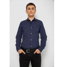 Сорочка чоловіча з принтом, колір синій, 214R7468-1