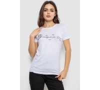 Футболка жіноча з принтом, колір білий, 244R508