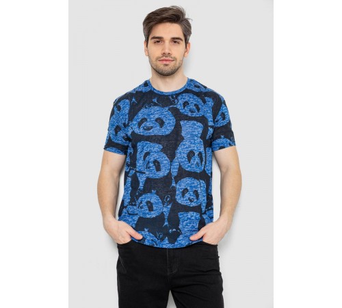 Футболка чоловіча з принтом, колір синій, 244R6034