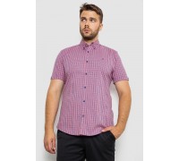 Рубашка мужская в клеточку, цвет розовый, 214R4564