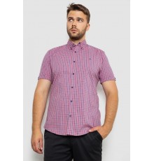 Сорочка чоловіча в клітинку, колір рожевий, 214R4564