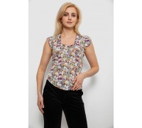 Блуза з квітковим принтом, колір фіолетовий, 230R262