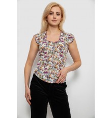 Блуза з квітковим принтом, колір фіолетовий, 230R262