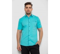 Сорочка чоловіча однотонна, колір бірюзовий, 214R7119-1