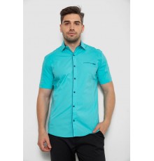 Сорочка чоловіча однотонна, колір бірюзовий, 214R7119-1