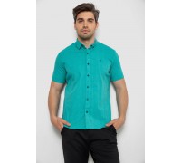 Сорочка чоловіча в клітку, колір бірюзовий, 214R4564-5