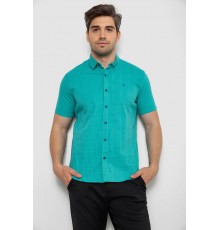 Сорочка чоловіча в клітку, колір бірюзовий, 214R4564-5