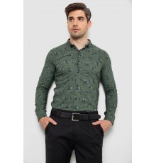 Сорочка чоловіча з принтом, колір хакі, 214R1043