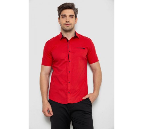 Сорочка чоловіча з принтом, колір червоний, 214R7140
