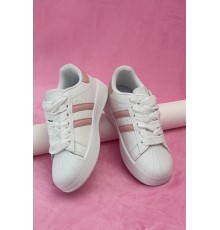 Кросівки жіночі демісезонні, колір біло-рожевий, 248RBK10