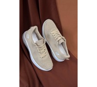 Кроссовки мужские текстильные, цвет бежевый, 244RJ1078