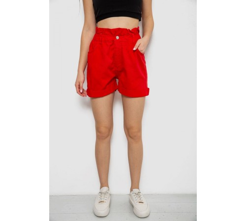 Шорти жіночі джинсові, колір червоний, 182R1684