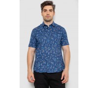 Рубашка мужская с принтом, цвет джинс, 214R6917-91