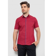 Сорочка чоловіча з принтом, колір бордовий, 214R7028