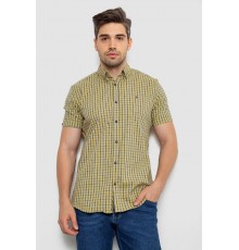 Сорочка чоловіча в клітку, колір жовтий, 214R2445