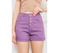 Шорты женские стрейчевые, цвет светло-фиолетовый, 214R655