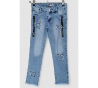 Джинсы для девочек, цвет голубой, 247R10050