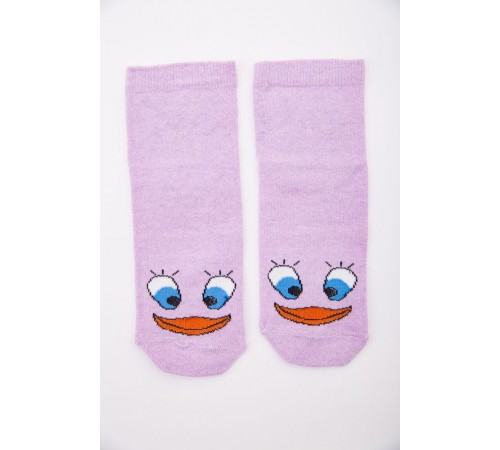 Бузкові жіночі шкарпетки, з принтом, середньої довжини, 167R337