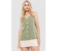 Блуза на бретелях, колір оливковий, 102R215