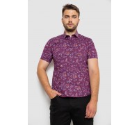 Рубашка мужская с принтом, цвет сливовый, 214R6917-9