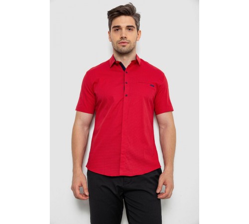 Рубашка мужская с принтом, цвет красный, 214R7144