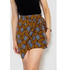 Спідниця з принтом, колір гірчично-коричневий, 244R202