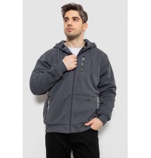 Кофта чоловіча на блискавці 44R2652, колір темно-сірий, 244R2652