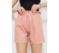 Шорты женские классические с манжетом, цвет пудровый, 214R833