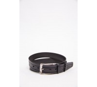 Чоловічий ремінь із шкірзаму, чорного кольору, 196R35U1W70