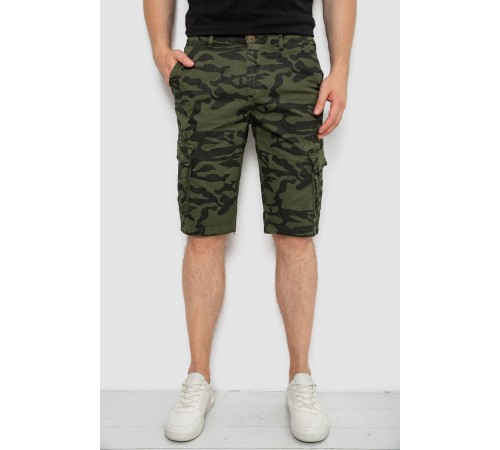 Шорти чоловічі мілітарі, колір зелений, 244R108-10