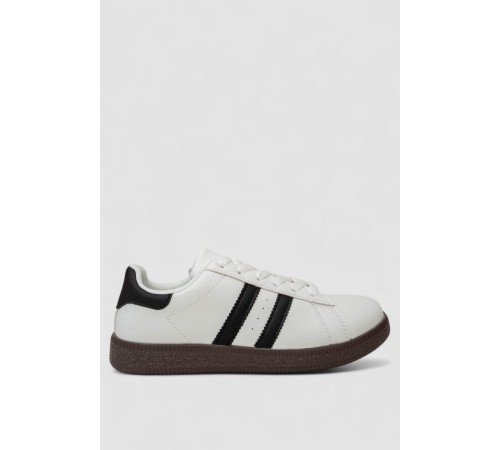 Кроссовки женские кожа, цвет бело-черный, 248RL2420-7